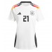 Camiseta Alemania Ilkay Gundogan #21 Primera Equipación Replica Eurocopa 2024 para mujer mangas cortas